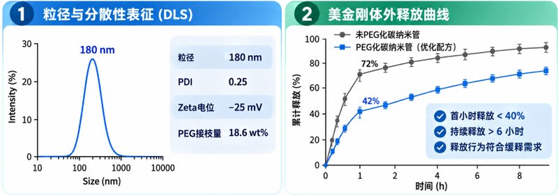 碳纳米管PEG化与小分子载药一体化定制
