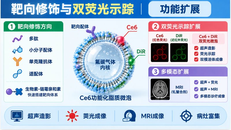 Ce6嵌入型脂质微泡定制,疏水光敏剂高效负载体系开发