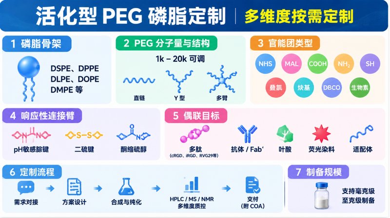 活化型PEG磷脂定制｜NHS/MAL/COOH等端基可选
