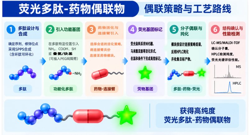 荧光多肽-药物偶联物定制开发,支持Cy5/Cy7/FITC标记
