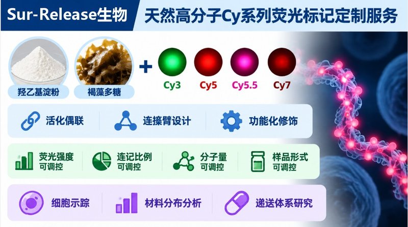 荧光多糖材料怎么设计?羟乙基淀粉与褐藻多糖定制方案解析