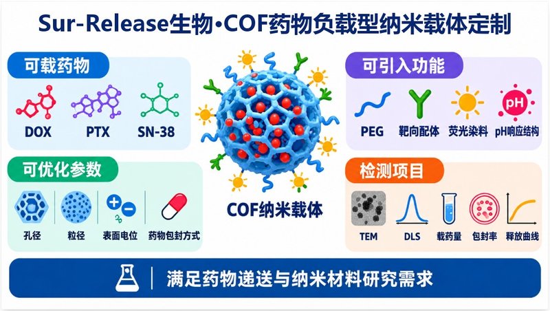 COF纳米载体定制:DOX/PTX/SN-38药物负载与递送体系开发