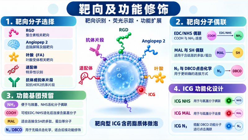 超声触发型ICG脂质体微泡定制，荧光示踪与药物负载