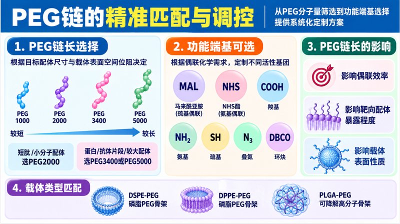 靶向多肽的PEG化改性与功能分子偶联定制