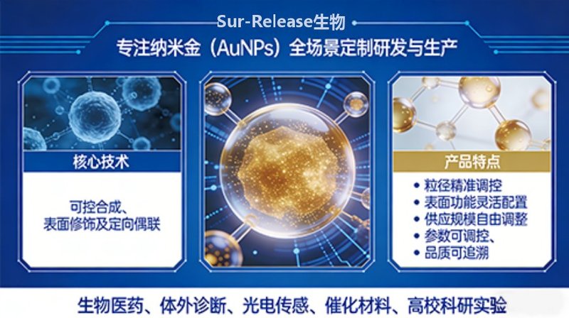 纳米金颗粒定制方案|粒径·表面修饰灵活配置