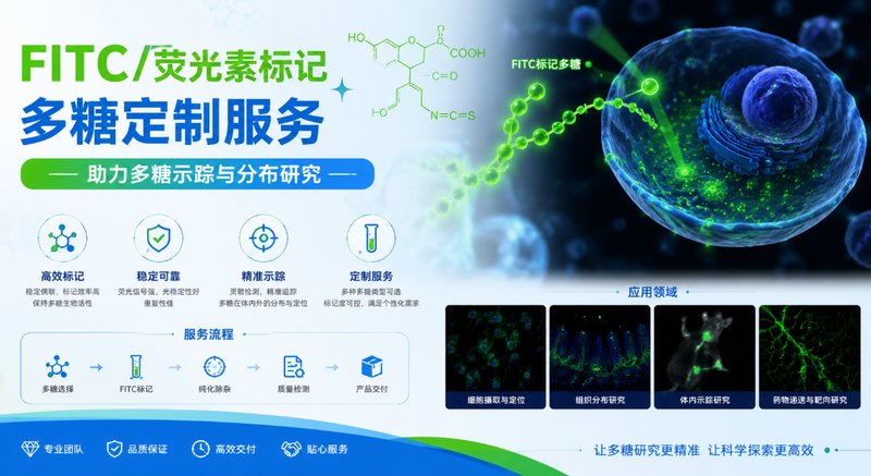 FITC/荧光素标记多糖定制服务——助力多糖示踪与分布研究