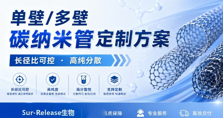 单壁/多壁碳纳米管定制方案（长径比可控 · 高纯分散）——Sur-Release生物技术服务
