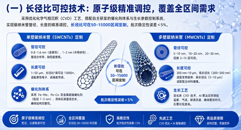 单壁/多壁碳纳米管定制方案（长径比可控 · 高纯分散）——Sur-Release生物技术服务