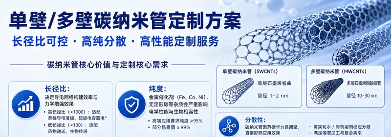 单壁/多壁碳纳米管定制方案（长径比可控 · 高纯分散）——Sur-Release生物技术服务