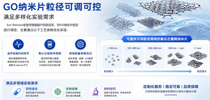 GO氧化石墨烯载药定制:粒径可调、功能化修饰、多药物负载方案 | Sur-Release生物技术服务