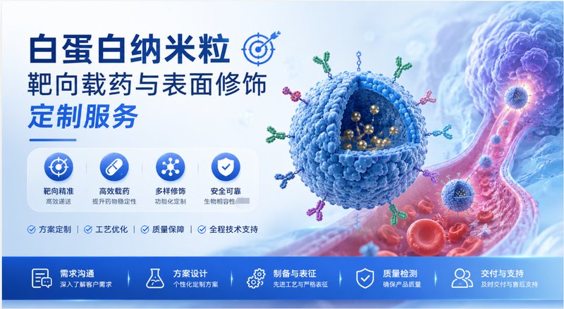 白蛋白纳米粒靶向载药与表面修饰定制服务