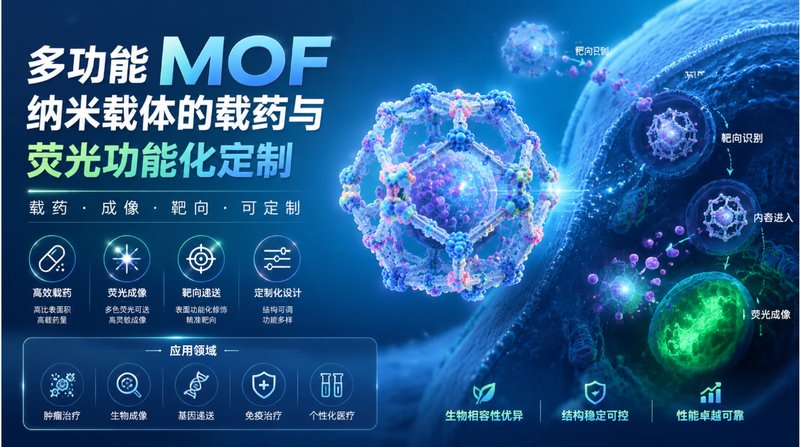 多功能MOF纳米载体的载药与荧光功能化定制