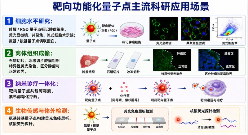 PEG/氨基/羧基/RGD/叶酸靶向量子点定制合成