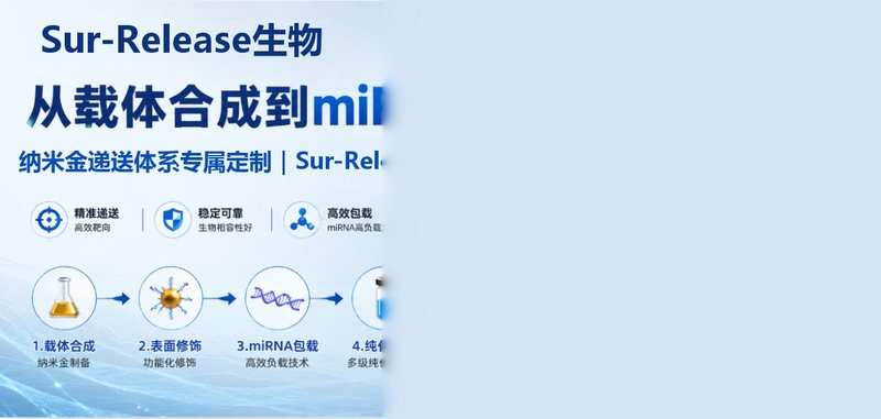 从载体合成到miRNA包载：纳米金递送体系专属定制｜Sur-Release生物技术服务基因纳米载体