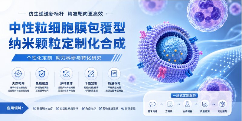 中性粒细胞膜包覆型纳米颗粒定制化合成