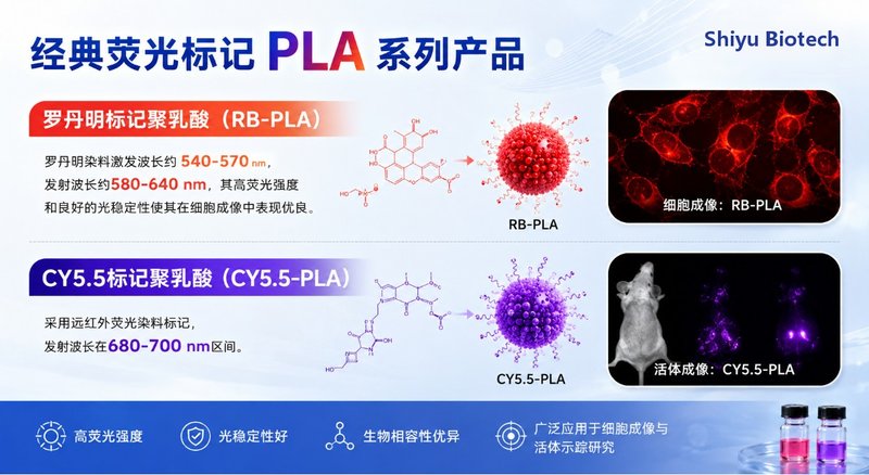 荧光修饰聚乳酸PLA定制合成，Sur-Release生物技术服务专业研发制备