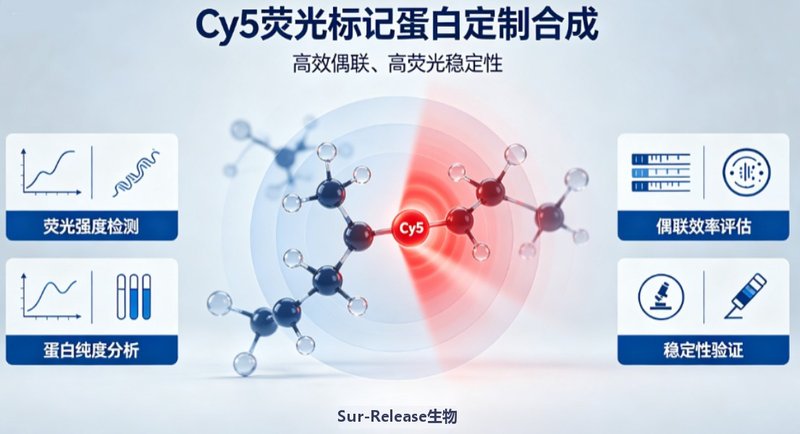 Cy5荧光标记蛋白定制合成:高效偶联、高荧光稳定性|Sur-Release生物技术服务