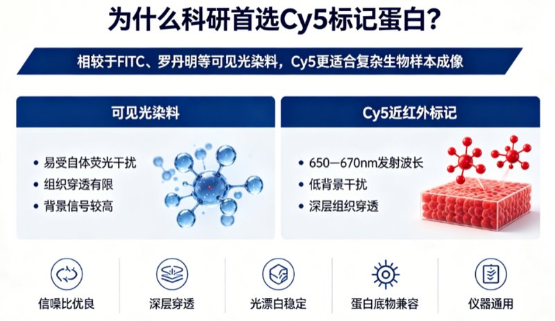 Cy5荧光标记蛋白定制合成:高效偶联、高荧光稳定性|Sur-Release生物技术服务
