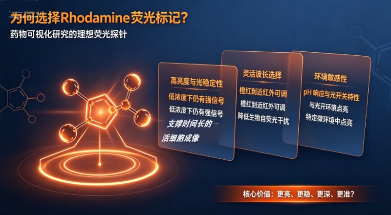 罗丹明(Rhodamine)荧光标记药物定制服务|实现药物可视化追踪与精准定位研究