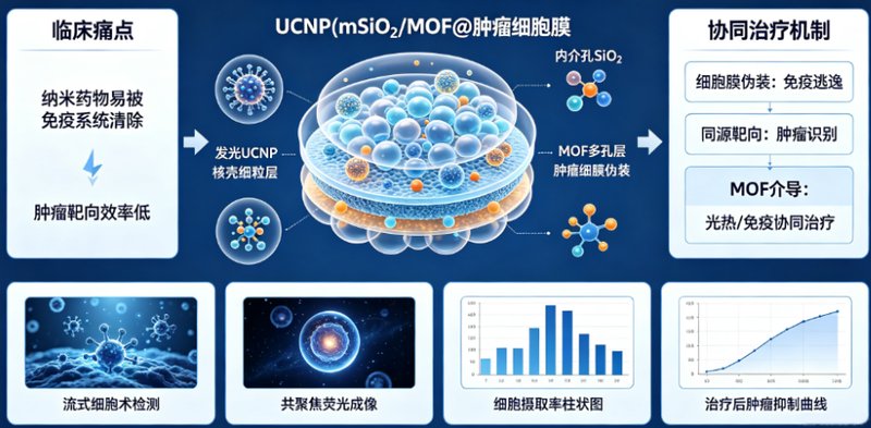 MOF-介孔SiO₂协同包覆UCNPs定制方案｜打造高性能上转换纳米复合体系