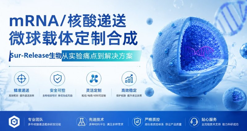 mRNA/siRNA核酸递送微球定制合成，打造稳定、高效、可控释放载体平台