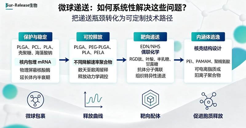 mRNA/siRNA核酸递送微球定制合成，打造稳定、高效、可控释放载体平台