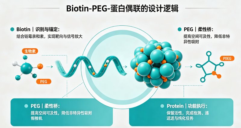 Biotin-PEG蛋白偶联定制｜为蛋白赋予多维应用新能力
