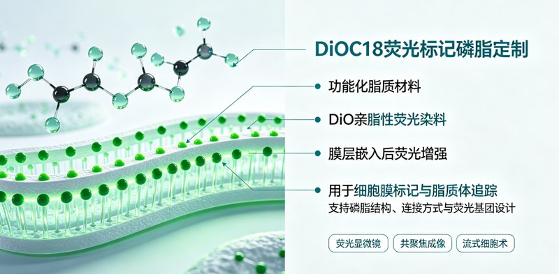 专业DiOC18荧光标记磷脂定制合成｜细胞成像与脂质体标记应用