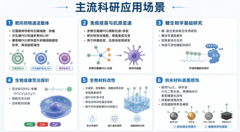 糖基PEG（PEG-单糖衍生物）定制合成服务：结构设计、偶联修饰与应用解析