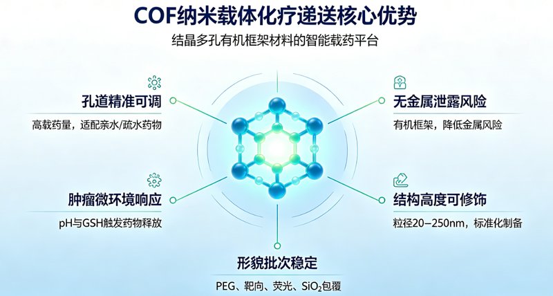 DOX/PTX/CPT类药物COF载体定制开发｜构建智能化纳米递送平台