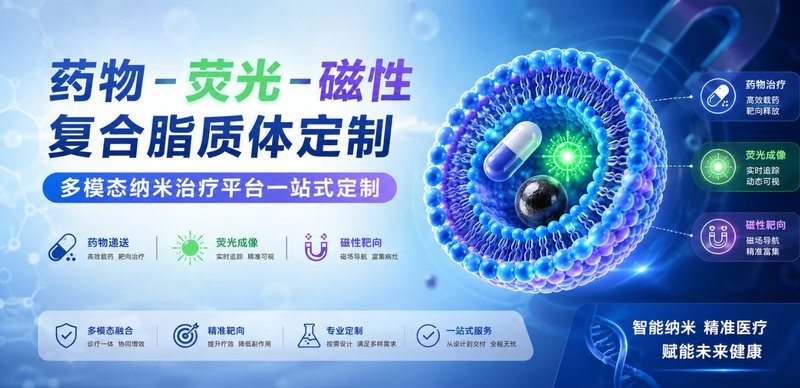 药物-荧光-磁性复合脂质体定制|成像·递药·磁响应一体化设计