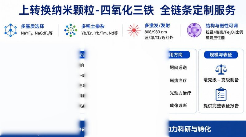 UCNP@Fe₃O₄复合纳米颗粒定制|磁共振与荧光双模探针开发