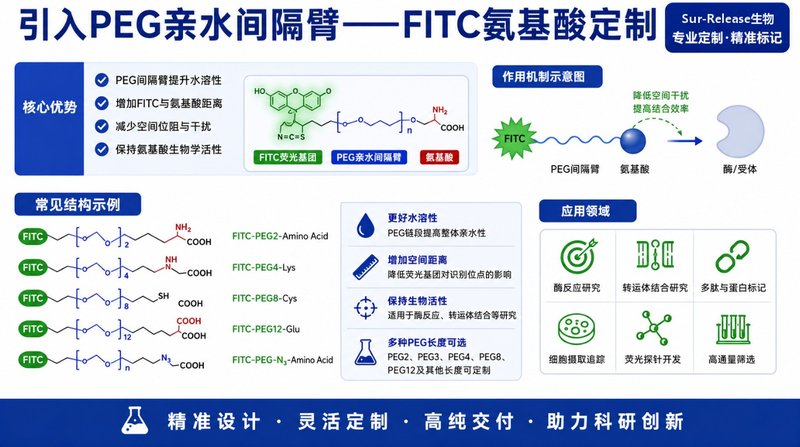 FITC标记氨基酸定制服务|位点设计、荧光标记与纯化表征
