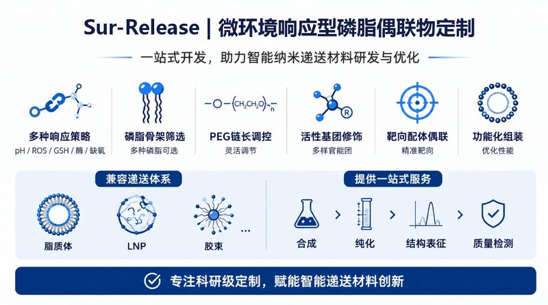 微环境响应磷脂偶联物定制｜支持pH/ROS/GSH等多重响应设计