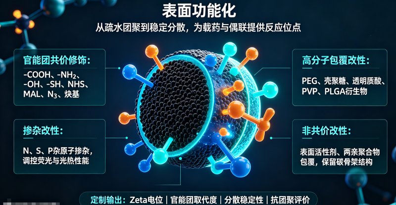 碳基纳米载体-药物-荧光染料多功能复合体系定制开发｜Sur-Release生物技术服务