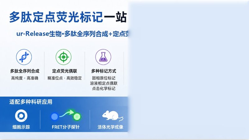 多肽荧光标记定制合成:FITC、Cy系列及近红外染料修饰