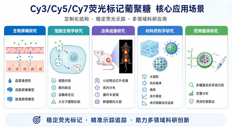 Cy3/Cy5/Cy7荧光葡聚糖定制合成
