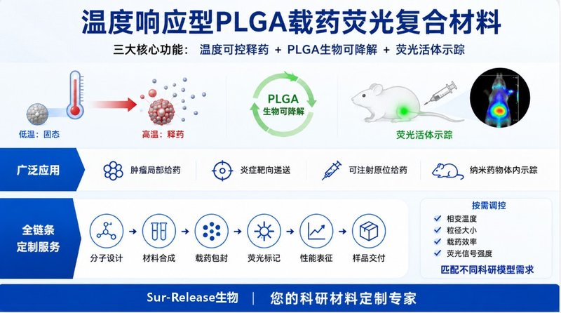 温敏响应PLGA药物递送荧光材料定制|Sur-Release生物技术服务