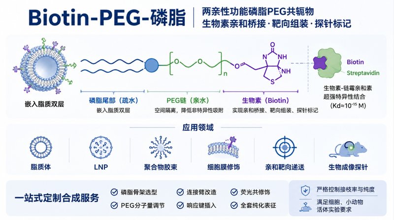 生物素功能化PEG磷脂衍生物定制｜Sur-Release生物技术服务