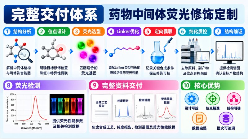 荧光修饰药物中间体定制：位点、Linker与荧光基团协同设计