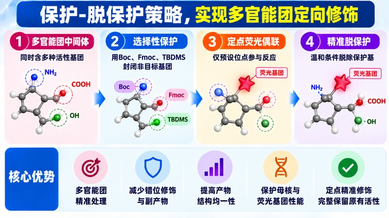 荧光修饰药物中间体定制：位点、Linker与荧光基团协同设计