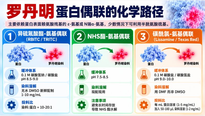 罗丹明荧光染料标记蛋白定制｜偶联与荧光修饰