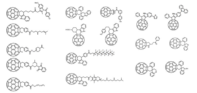 富勒烯的功能化修饰定制合成(接枝小分子,官能团,含氟化合物等)