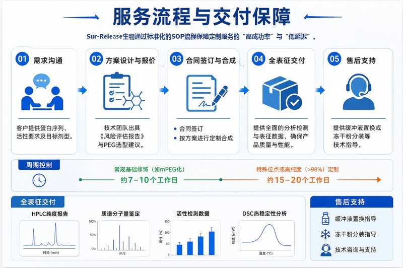 蛋白的PEG修饰：Sur-Release生物技术服务，延长半衰期