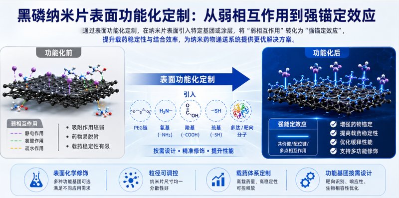 黑磷纳米片定制载药:药物负载增效关键技术