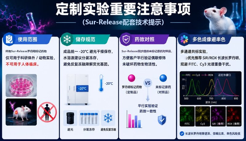 罗丹明荧光偶联药物定制,细胞成像示踪专用标记修饰