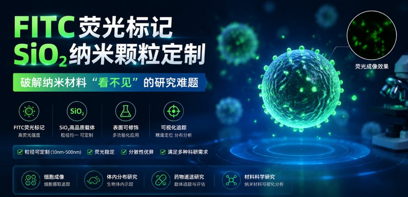 FITC荧光标记SiO₂纳米颗粒定制|破解纳米材料“看不见”的研究难题
