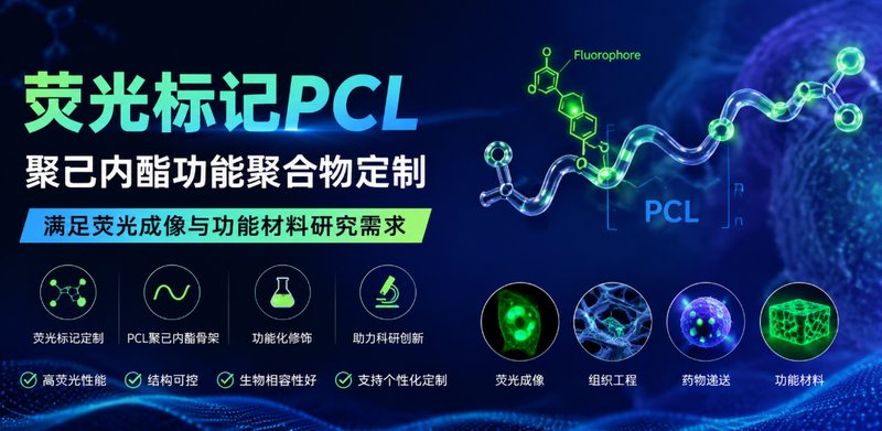 荧光标记PCL聚己内酯功能聚合物定制:满足荧光成像与功能材料研究需求