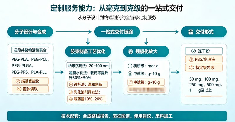 疏水小分子药物胶束定制|解决低溶解度递送难题的纳米载体开发方案