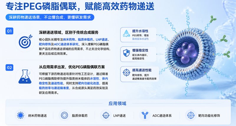 PEG磷脂-药物偶联物(Drug-PEG-Lipid)专业定制合成服务